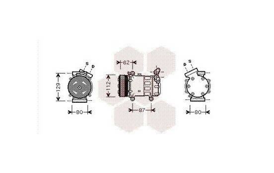 Compresor de aire acondicionado 00+ 1.2 8v, Imagen 2