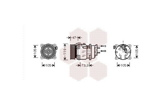 Compresor de aire acondicionado -02 1.4 Hdi, Imagen 2