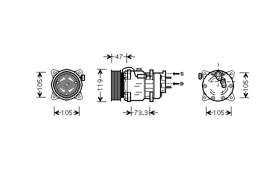 Compresor de aire acondicionado -02 1.4 Hdi