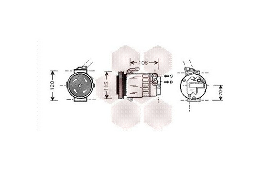 COMPRESOR DE AIRE ACONDICIONADO 1/7 TD-00, Imagen 2