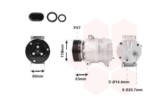 Compresor de aire acondicionado 2.2 / 2.5 CDTi, Imagen 2