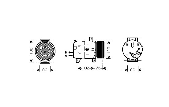 Compresor de aire acondicionado 98+ 2.0 8v, Imagen 2