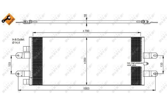 Condensador, aire acondicionado 350043 NRF, Imagen 2