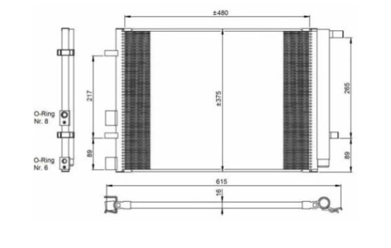 Condensador, aire acondicionado 350095 NRF, Imagen 6