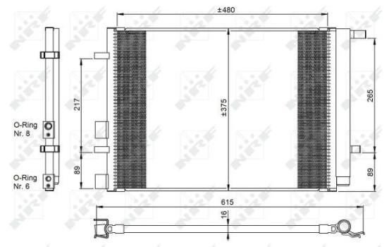Condensador, aire acondicionado 350095 NRF, Imagen 4