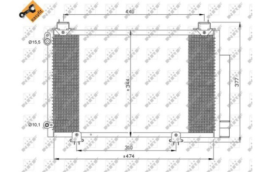 Condensador, aire acondicionado 35333 NRF, Imagen 2