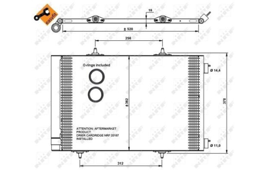 Condensador, aire acondicionado 35779 NRF, Imagen 6