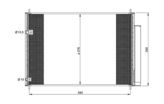 Condensador, aire acondicionado 35839 NRF, Imagen 3