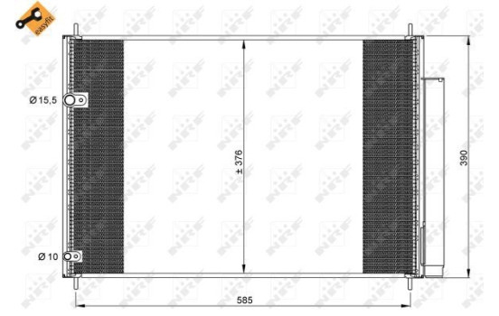 Condensador, aire acondicionado 35839 NRF, Imagen 4