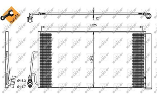 Condensador, aire acondicionado 35898 NRF, Imagen 3