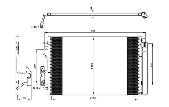 Condensador, aire acondicionado 35970 NRF, Imagen 2