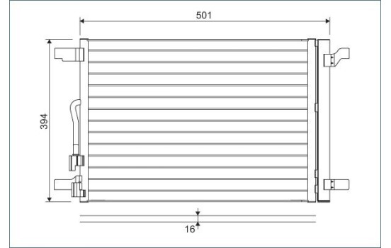 Condensador, aire acondicionado 814301 Valeo, Imagen 3