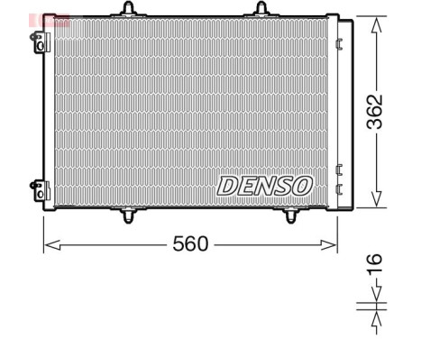 Condensador, aire acondicionado DCN07061 Denso