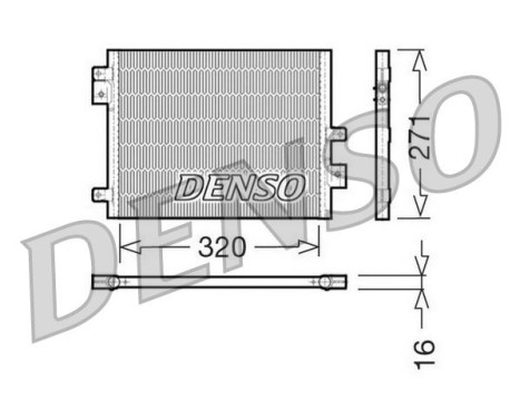 Condensador, aire acondicionado DCN28002 Denso