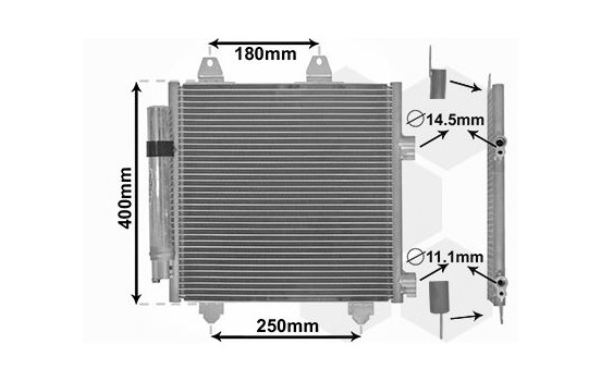 Condensador de aire acondicionado 1.0 / 1.4 HDi 53005414 International Radiators, Imagen 2