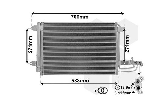 Condensador del aire acondicionado 58005209 International Radiators Plus, Imagen 2