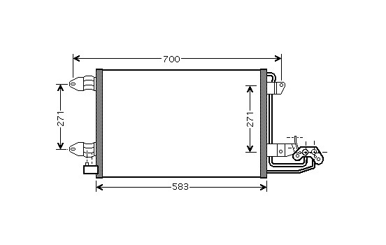 Condensador del aire acondicionado 58005209 International Radiators Plus, Imagen 3