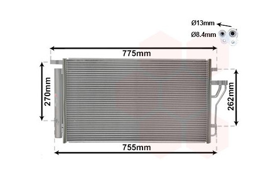 CONDENSADOR iX35 1.6 i GDi 09/10- 82005279 International Radiators, Imagen 2