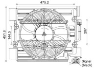Ventilador, condensador, aire acondicionado.