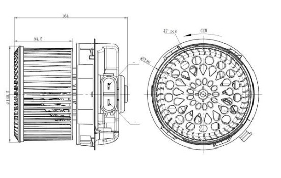 Ventilador de estufa 34273 NRF, Imagen 2