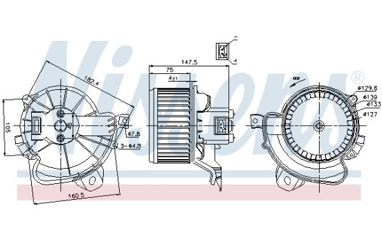 ventilador de estufa 87086 Nissens, Imagen 6