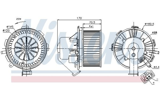ventilador de estufa 87105 Nissens, Imagen 6