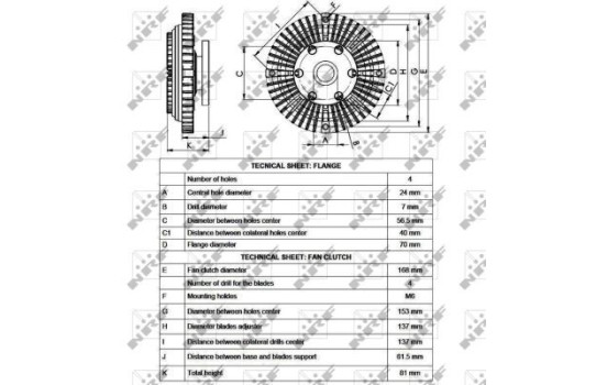 Embrague, ventilador del radiador 49526 NRF, Imagen 2