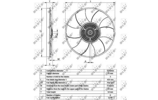 Embrague, ventilador del radiador 49539 NRF, Imagen 5