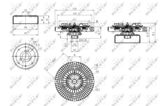 Embrague, ventilador del radiador 49584 NRF, Imagen 5