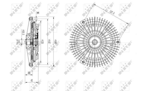 Embrague, ventilador del radiador 49627 NRF, Imagen 5