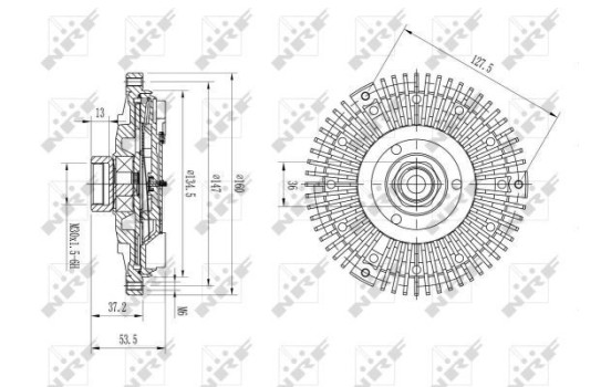 Embrague, ventilador del radiador 49633 NRF