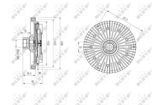 Embrague, ventilador del radiador 49640 NRF, Imagen 3