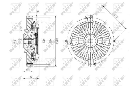 Embrague, ventilador del radiador 49641 NRF, Imagen 5
