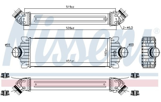 Intercooler 96486 Nissens, Imagen 2