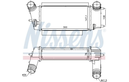 Intercooler, enfriador de aire de carga 96252 Nissens