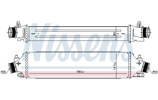 Intercooler, enfriador de aire de carga 96406 Nissens, Imagen 2