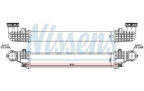 Intercooler, enfriador de aire de carga 96434 Nissens, Imagen 2