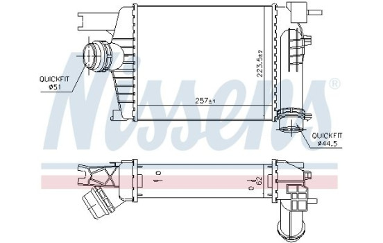 Intercooler, intercooler 96479 Nissens, Imagen 2