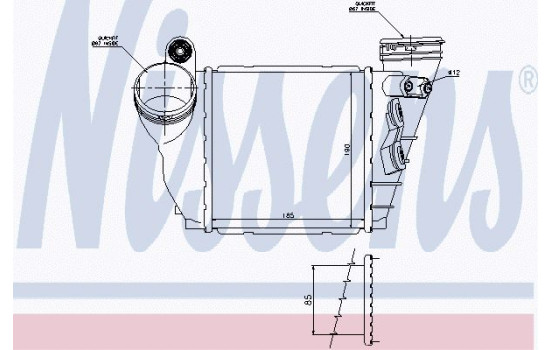 Intercooler, intercooler 96487 Nissens, Imagen 2