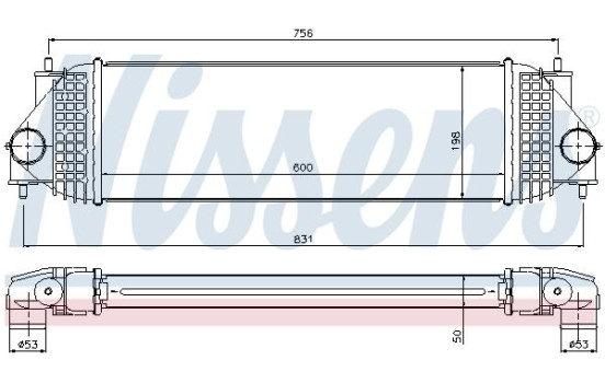 Intercooler, intercooler 96525 Nissens, Imagen 2