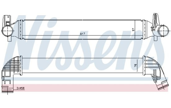 Intercooler, intercooler 96530 Nissens, Imagen 2
