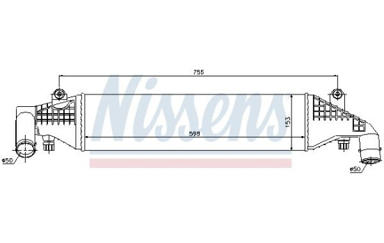 Intercooler, intercooler 96532 Nissens, Imagen 2