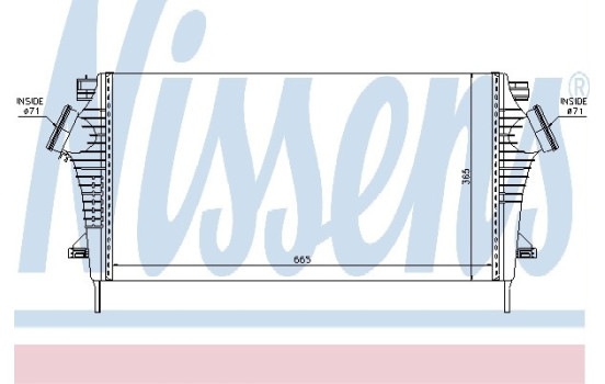 Intercooler, intercooler 96554 Nissens, Imagen 2