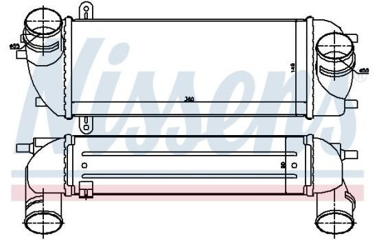Intercooler, intercooler 96559 Nissens, Imagen 2
