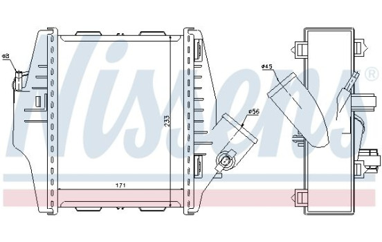 Intercooler, intercooler 96579 Nissens, Imagen 2