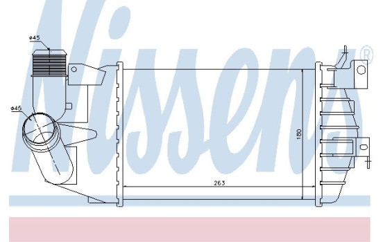 Intercooler, intercooler 96587 Nissens, Imagen 2