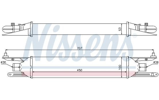 Intercooler, intercooler 96604 Nissens, Imagen 2