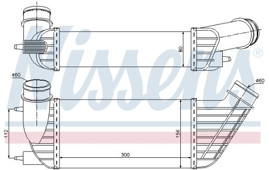 Intercooler, intercooler 96609 Nissens, Imagen 3