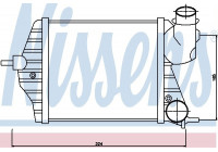 Intercooler, intercooler 96653 Nissens