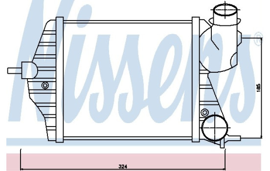 Intercooler, intercooler 96653 Nissens